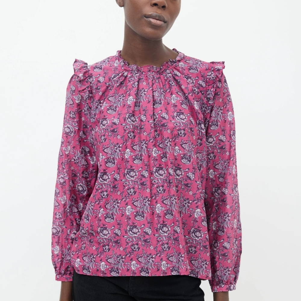 Xirena Silk Blend Lanie Top in Wild Rose. Sz. XS